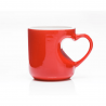 Raudonas puodelis "Širdelė"