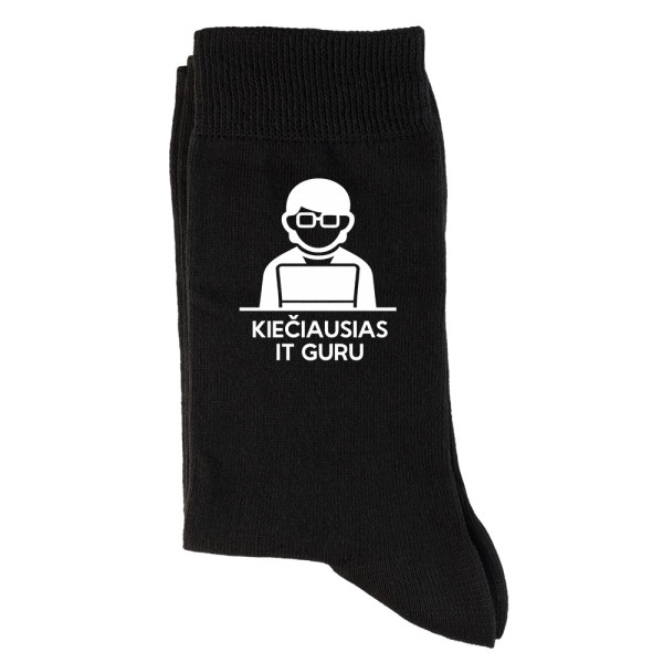 Kojinės "Kiečiausias IT guru" Kojinės "Kiečiausias IT guru"