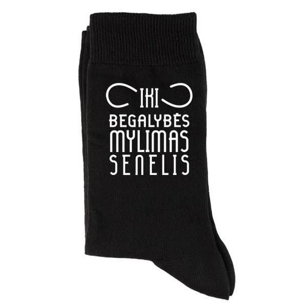 Kojinės "Iki begalybės mylimas SENELIS" Kojinės "Iki begalybės mylimas SENELIS"