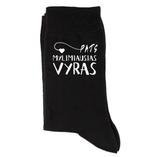Kojinės "Pats mylimiausias VYRAS (su širdute)"