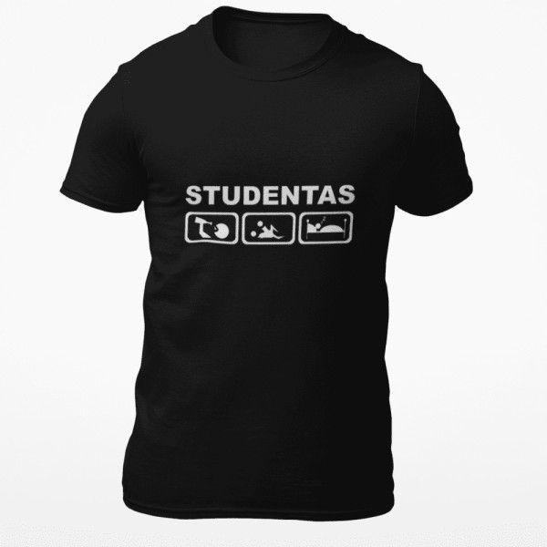 Marškinėliai "Tikras studentas" Marškinėliai "Tikras studentas"