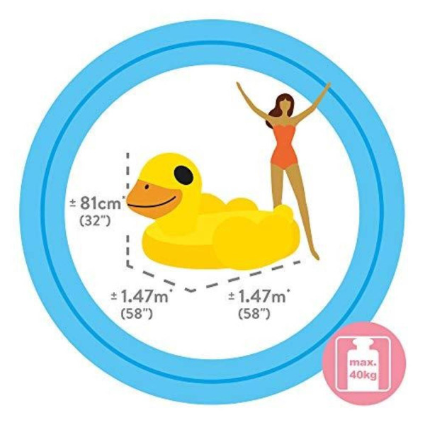 Pripučiamas plaustas Intex Yellow Duck Ride-On Pripučiamas plaustas Intex Yellow Duck Ride-On