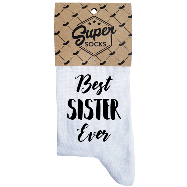 Moteriškos kojinės „Best sister ever“ Moteriškos kojinės „Best sister ever“