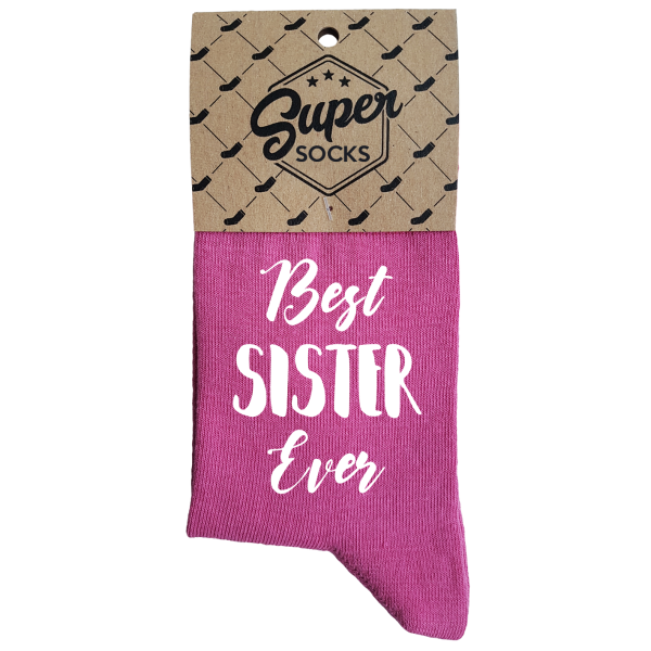 Moteriškos kojinės „Best sister ever“ Moteriškos kojinės „Best sister ever“