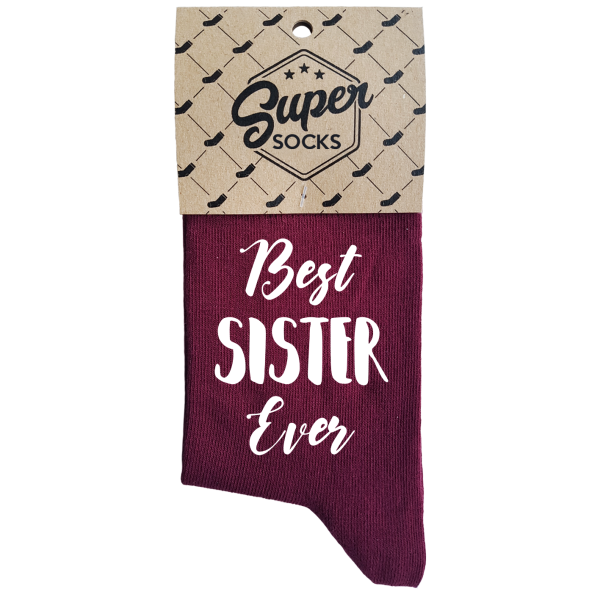 Moteriškos kojinės „Best sister ever“ Moteriškos kojinės „Best sister ever“