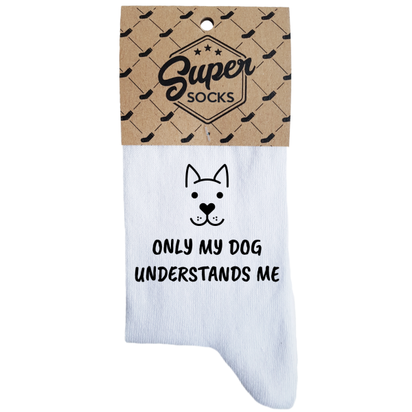 Moteriškos kojinės „Only my dog understands me“ Moteriškos kojinės „Only my dog understands me“
