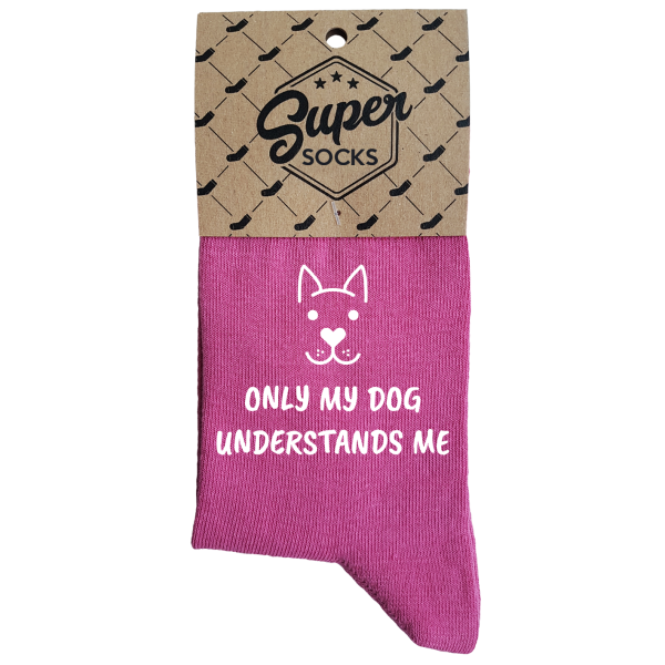 Moteriškos kojinės „Only my dog understands me“ Moteriškos kojinės „Only my dog understands me“