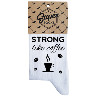 Moteriškos kojinės „Strong like coffee“