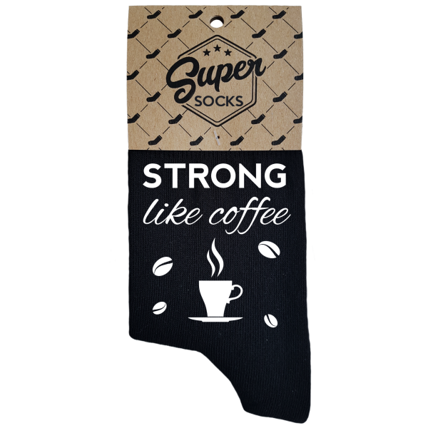 Moteriškos kojinės „Strong like coffee“ Moteriškos kojinės „Strong like coffee“