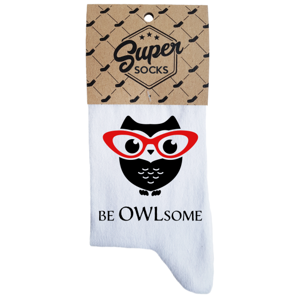 Moteriškos kojinės „Be owlsome“ Moteriškos kojinės „Be owlsome“