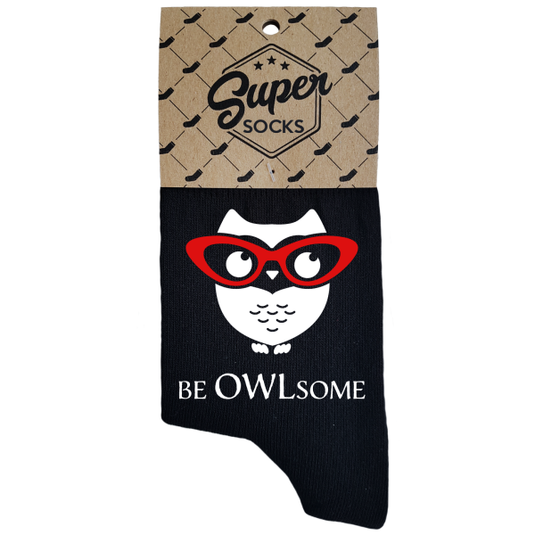 Moteriškos kojinės „Be owlsome“ Moteriškos kojinės „Be owlsome“