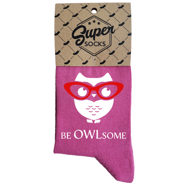 Moteriškos kojinės „Be owlsome“ Moteriškos kojinės „Be owlsome“