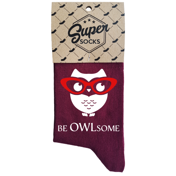 Moteriškos kojinės „Be owlsome“ Moteriškos kojinės „Be owlsome“