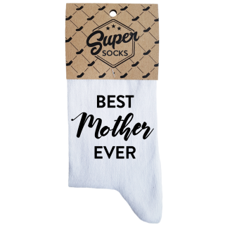 Moteriškos kojinės „Best mother ever“