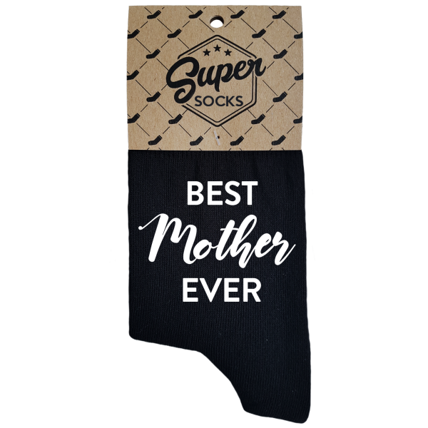 Moteriškos kojinės „Best mother ever“ Moteriškos kojinės „Best mother ever“