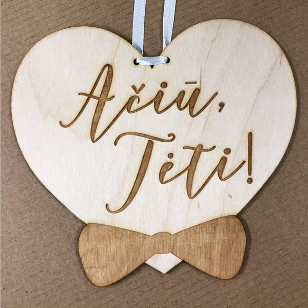Graviruota medinė lentelė "Ačiū, Tėti!" Graviruota medinė lentelė "Ačiū, Tėti!"