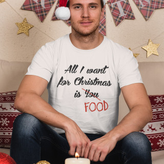 Marškinėliai "All I want for christmas is FOOD"