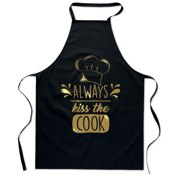 Medvilninė prijuostė "Always kiss the cook" Medvilninė prijuostė "Always kiss the cook"