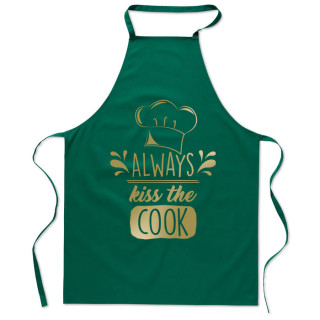 Medvilninė prijuostė "Always kiss the cook"