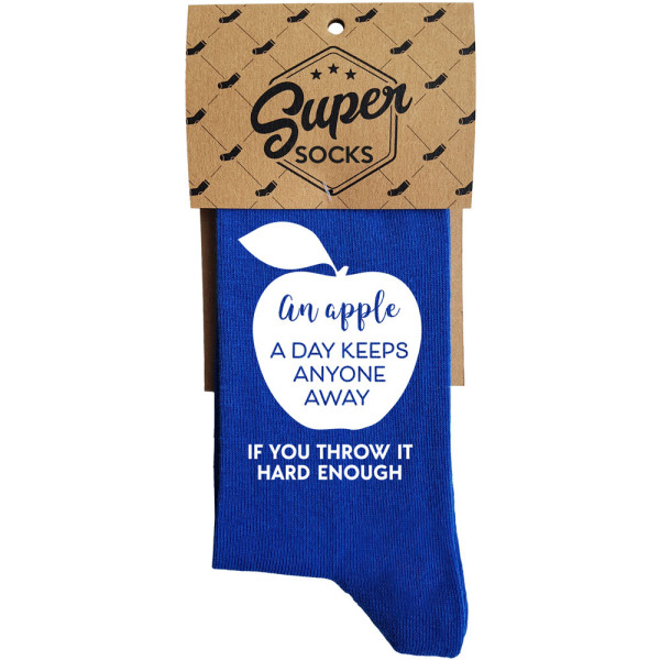 Kojinės "An apple a day keeps anyone away" Kojinės "An apple a day keeps anyone away"