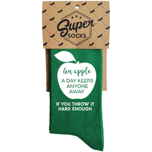 Kojinės "An apple a day keeps anyone away" Kojinės "An apple a day keeps anyone away"