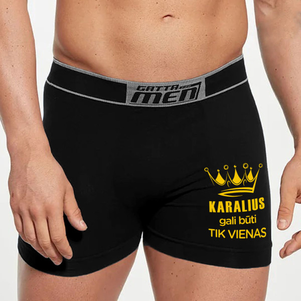 Vyriški apatiniai "Karalius gali būti tik vienas" Vyriški apatiniai "Karalius gali būti tik vienas"