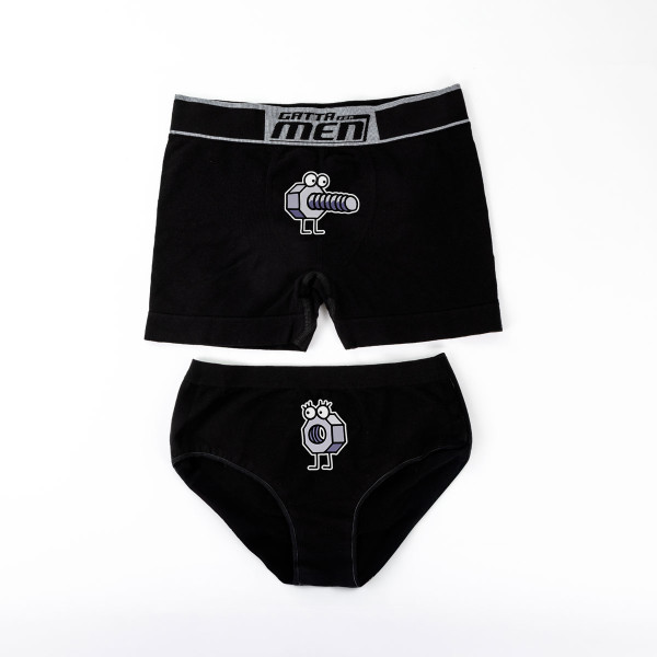 Apatinių rinkinys porai "Išdykę varžteliai"