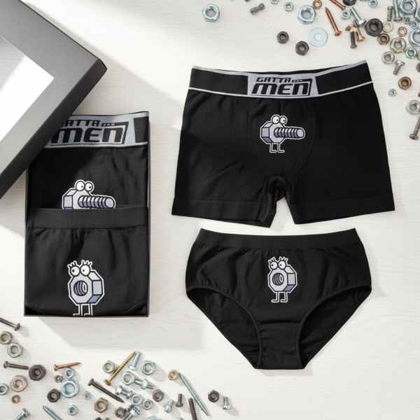 Apatinių rinkinys porai "Išdykę varžteliai"