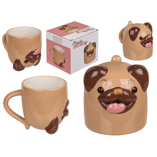 Apverstas puodelis "Mopsas"