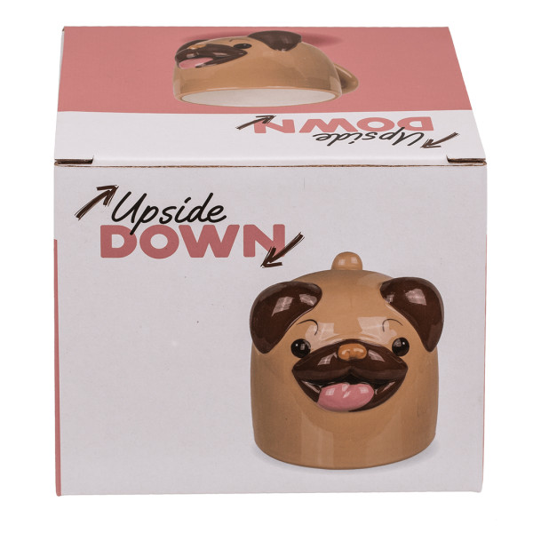 Apverstas puodelis "Mopsas"