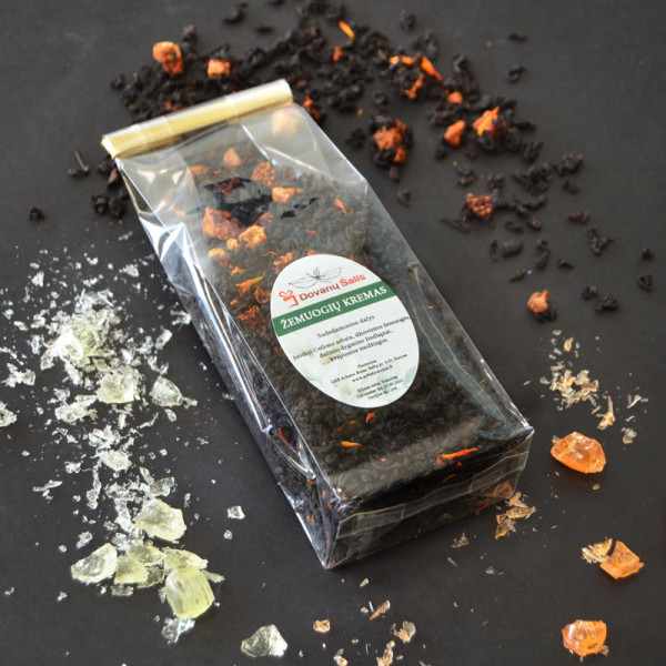 Juodoji arbata "Žemuogių kremas", 50g Juodoji arbata "Žemuogių kremas", 50g