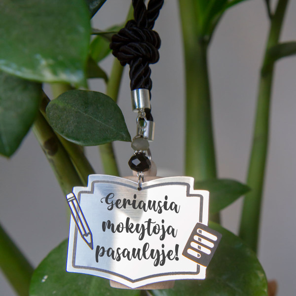 Automobilio kvapukas "Geriausia mokytoja pasaulyje!" Automobilio kvapukas "Geriausia mokytoja pasaulyje!"