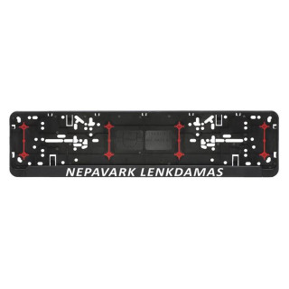 Automobilio numerių rėmelis "Nepavark lenkdamas"