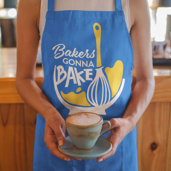 Medvilninė prijuostė "Bakers gonna bake" Medvilninė prijuostė "Bakers gonna bake"