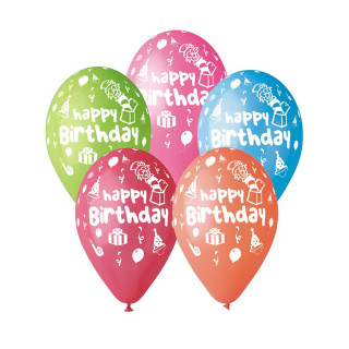 Balionai "Happy Birthday" (5vnt)