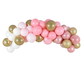Balionų girlianda "Pink" (60vnt, 200cm)