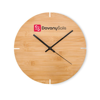 Bambukinis sieninis laikrodis su Jūsų logotipu
