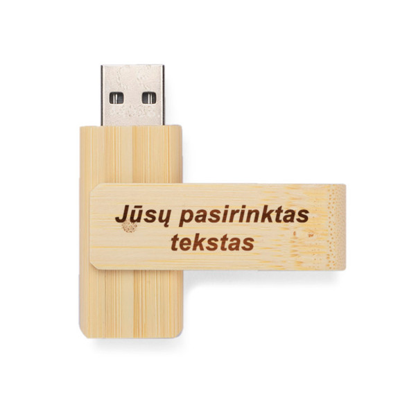 Bambukinis USB raktas "TWISTER" (16GB) (su galimybe išgraviruoti už papildomą kainą) Bambukinis USB raktas "TWISTER" (16GB) (su galimybe išgraviruoti už papildomą kainą)