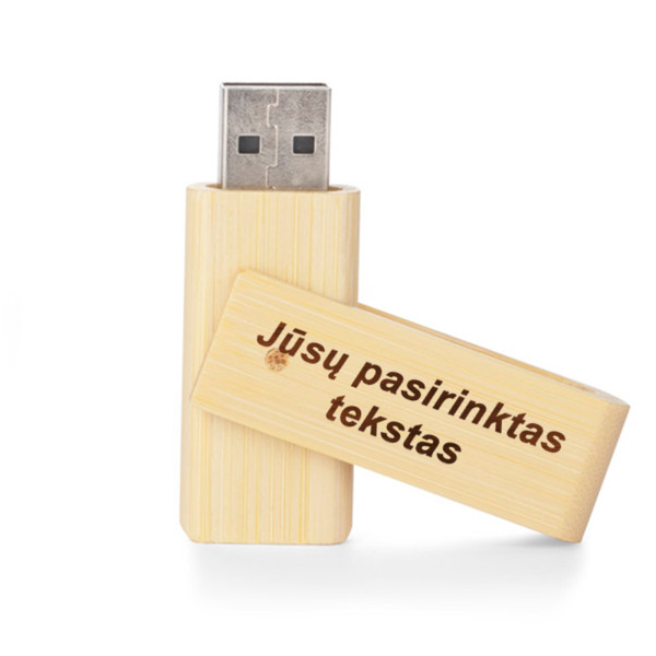 Bambukinis USB raktas "TWISTER" (16GB) (su galimybe išgraviruoti už papildomą kainą) Bambukinis USB raktas "TWISTER" (16GB) (su galimybe išgraviruoti už papildomą kainą)