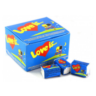 Bananų - braškių skonio kramtoma guma "LOVE IS..." (100vnt.)