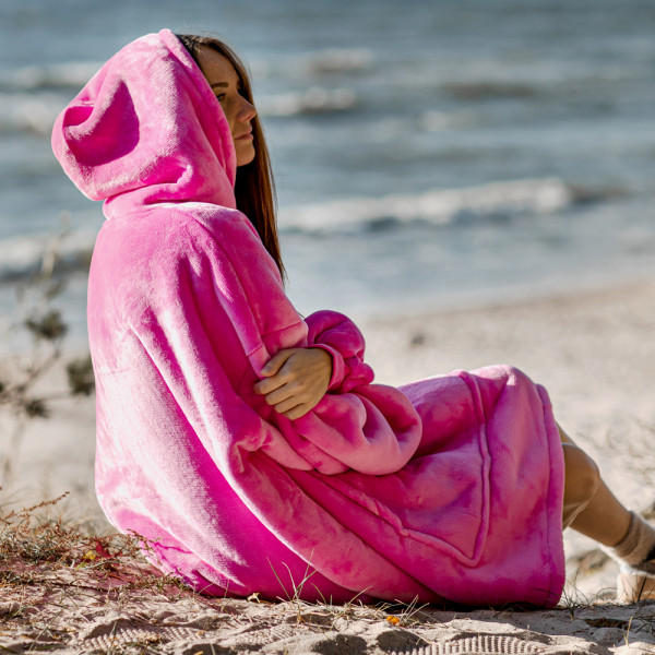 BARAMOOR džemperis - pledas "Hot pink"