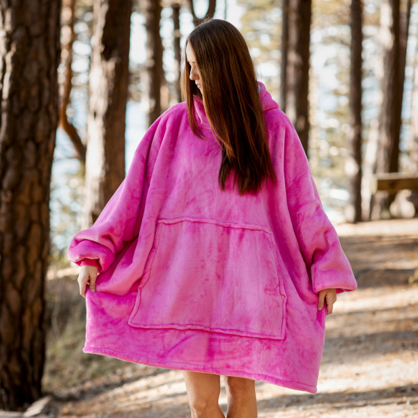 BARAMOOR džemperis - pledas "Hot pink"