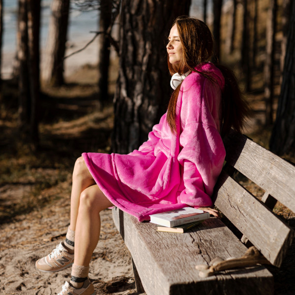 BARAMOOR džemperis - pledas "Hot pink"