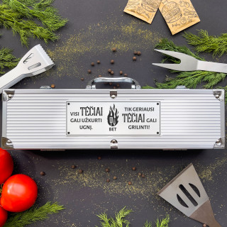 Barbekiu rinkinys "Geriausi TĖČIAI gali grilinti"