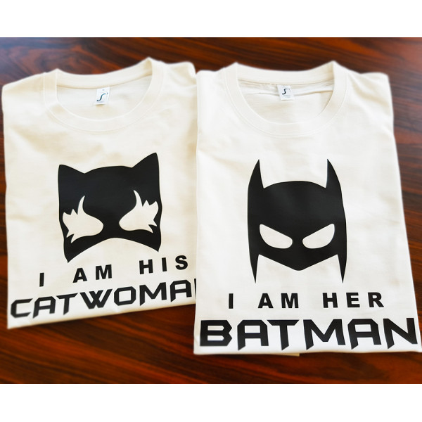Marškinėlių komplektas "Batman & Catwoman" Marškinėlių komplektas "Batman & Catwoman"