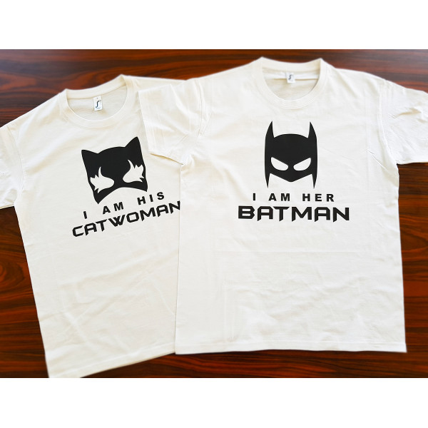 Marškinėlių komplektas "Batman & Catwoman" Marškinėlių komplektas "Batman & Catwoman"