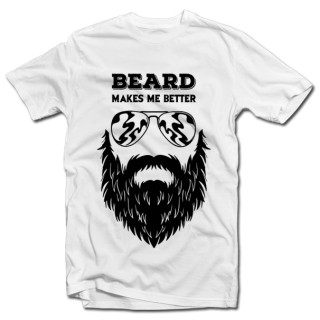 Marškinėliai "Beard makes me better"