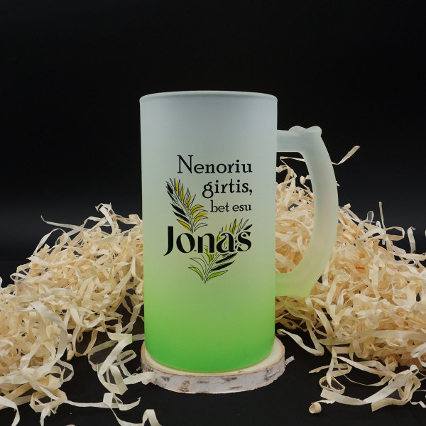 Bokalas "Nenoriu girtis, bet esu Jonas" Bokalas "Nenoriu girtis, bet esu Jonas"