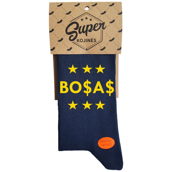 Kojinės "Bosas" su dolerio ženklu Kojinės "Bosas" su dolerio ženklu