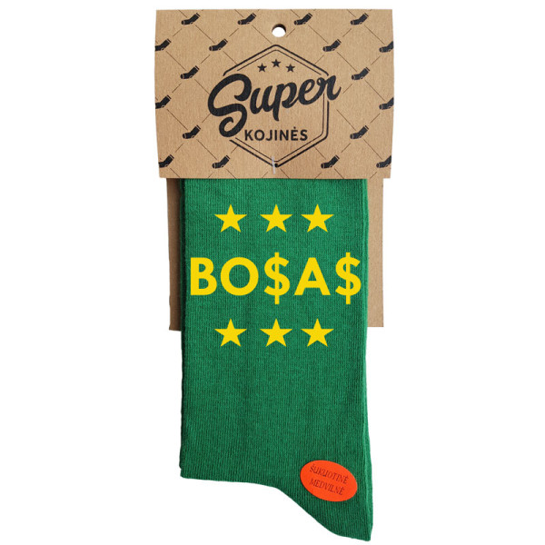 Kojinės "Bosas" su dolerio ženklu Kojinės "Bosas" su dolerio ženklu